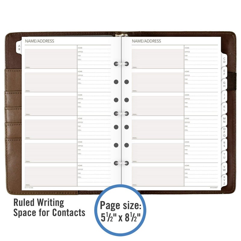 at-A-Glance Day Runner Harrison Phone and Address Book, Directory, 5-1/2" x 8-1/2", Size 4, Brown (1124-0286) - Image 4